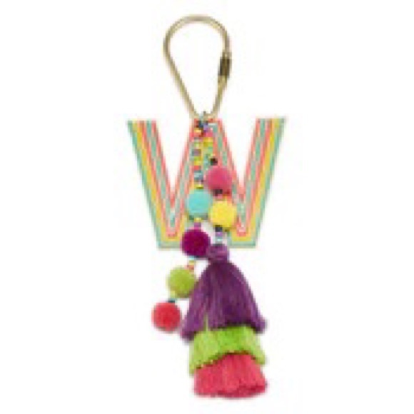 Pom Initial Keychain - W - Picture 1 of 2